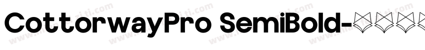CottorwayPro SemiBold字体转换